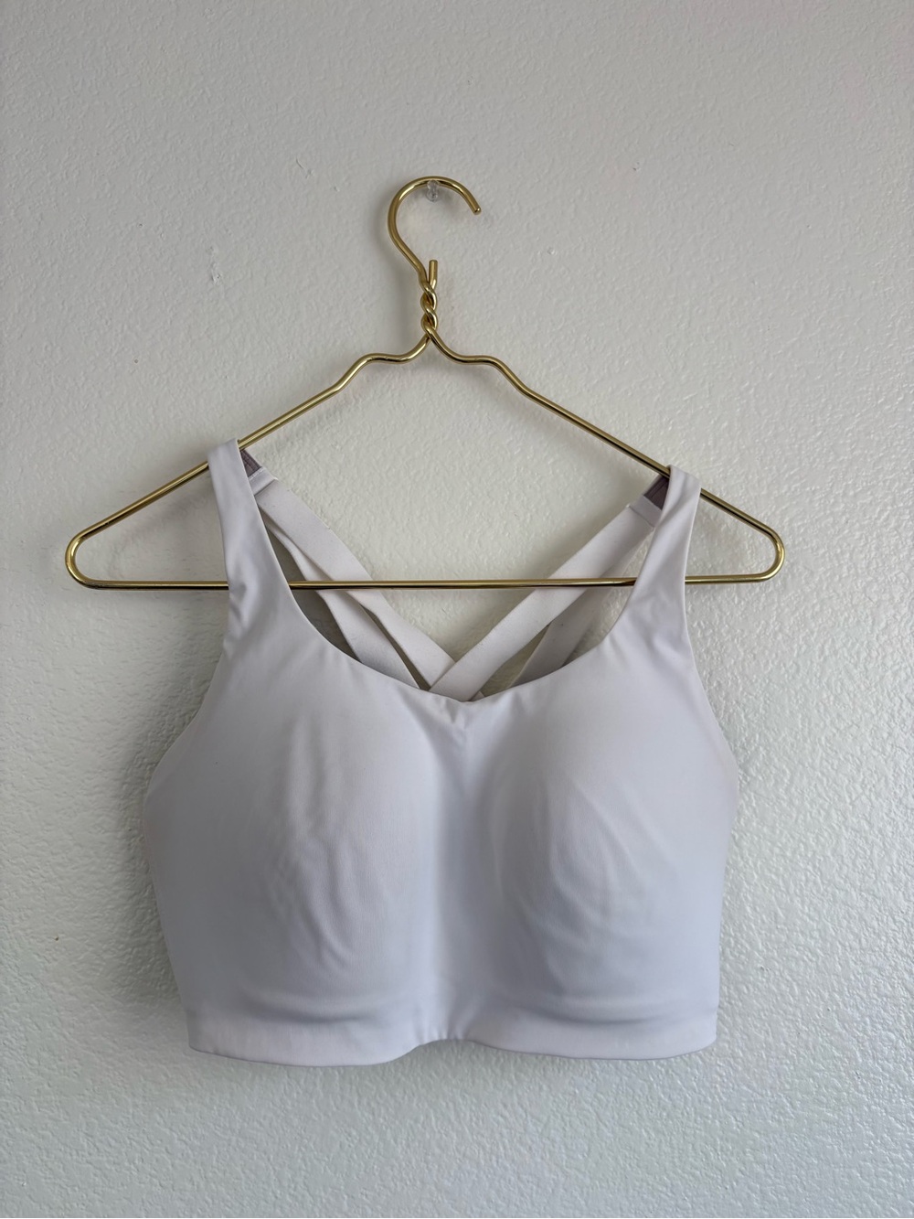 lululemon athletica White Cross-Back Sports Bra
